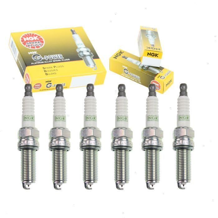 6 pc NGK G-Power Spark Plugs compatible with Hyundai Santa Fe 3.3L 3.5L V6 2010-2018