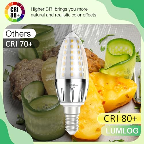 Lumlog E14 LED Light Bulb, 1300 Lumen Natural White 4000K LED Candle Bulb, 8W (80 Watts Equivalent), Energy Saving, Non-Dimmable, Pack of 6 [Energy Class C] - Image 6