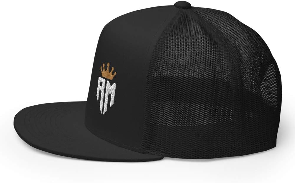 Madrid Champions Crown Logo Soccer Trucker Hat Black