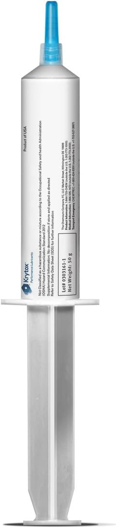 DuPont MS2050101 Krytox GPL 205 Grease, PFPE/PTFE, No Additives, 0. 5 oz. Syringe