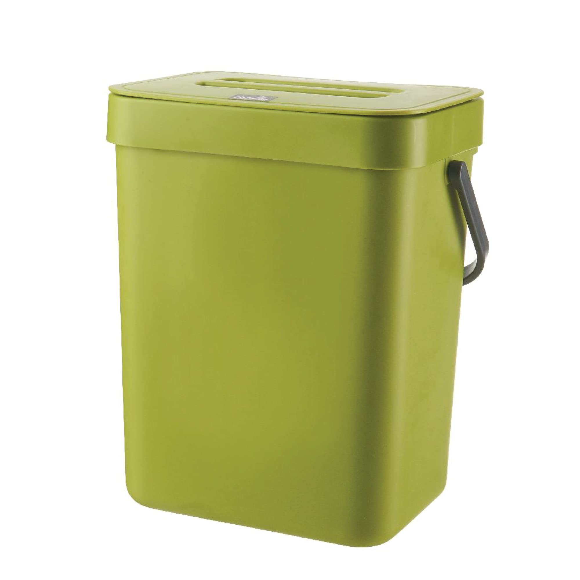 EKOPuro Hanging Caddy - Wall Mountable or Hanging Bin for Compostable Waste - Perfect for Kitchen & Home, 3 Litre (Lime)