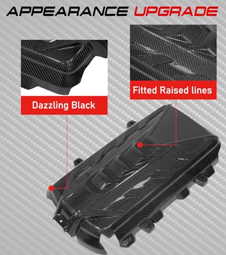 Image of C8 Real Carbon Fiber Engine Cover Fit for Corvette C8 2020-2025 Stingray E-Ray Z51 6.2L Carbon Fiber Engine Bay Covers