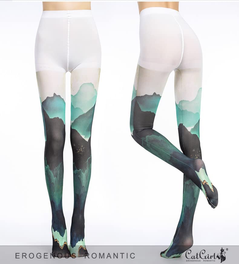 Image of Sahabowi Women Tights, Sheer High Waist Pantyhose, Vintage Control Top Stockings, Siwa 4