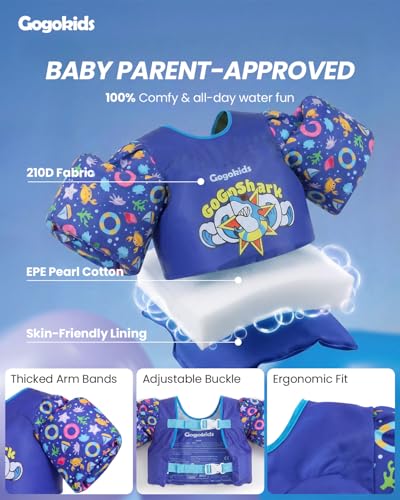 Image of Gogokids Puddle Float Jumper 24-66 Pounds, Toddler Swim Vest Kids Floaties