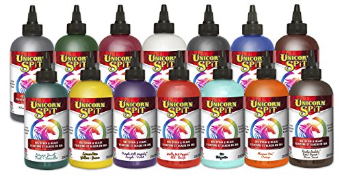 Unicorn SPiT - Juego de 14 manchas de madera y esmalte, 236ml