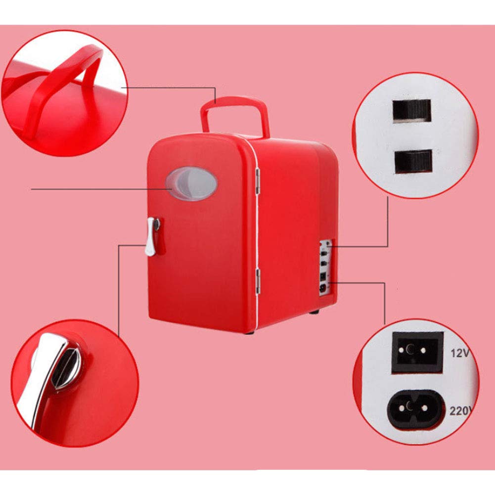 Mini Nevera Portatil Nevera Coche DC 12v AC 220v Silenciosa PequeñA FríO Calor Refrigerador Congelador 4L Electrica Nevera para Coche Hogar Camping Picnic