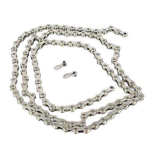 Parliky 10-Speed 116-section Replacement Chain for Mountain Bike Durable Silver Chain Fits Any Transmission System