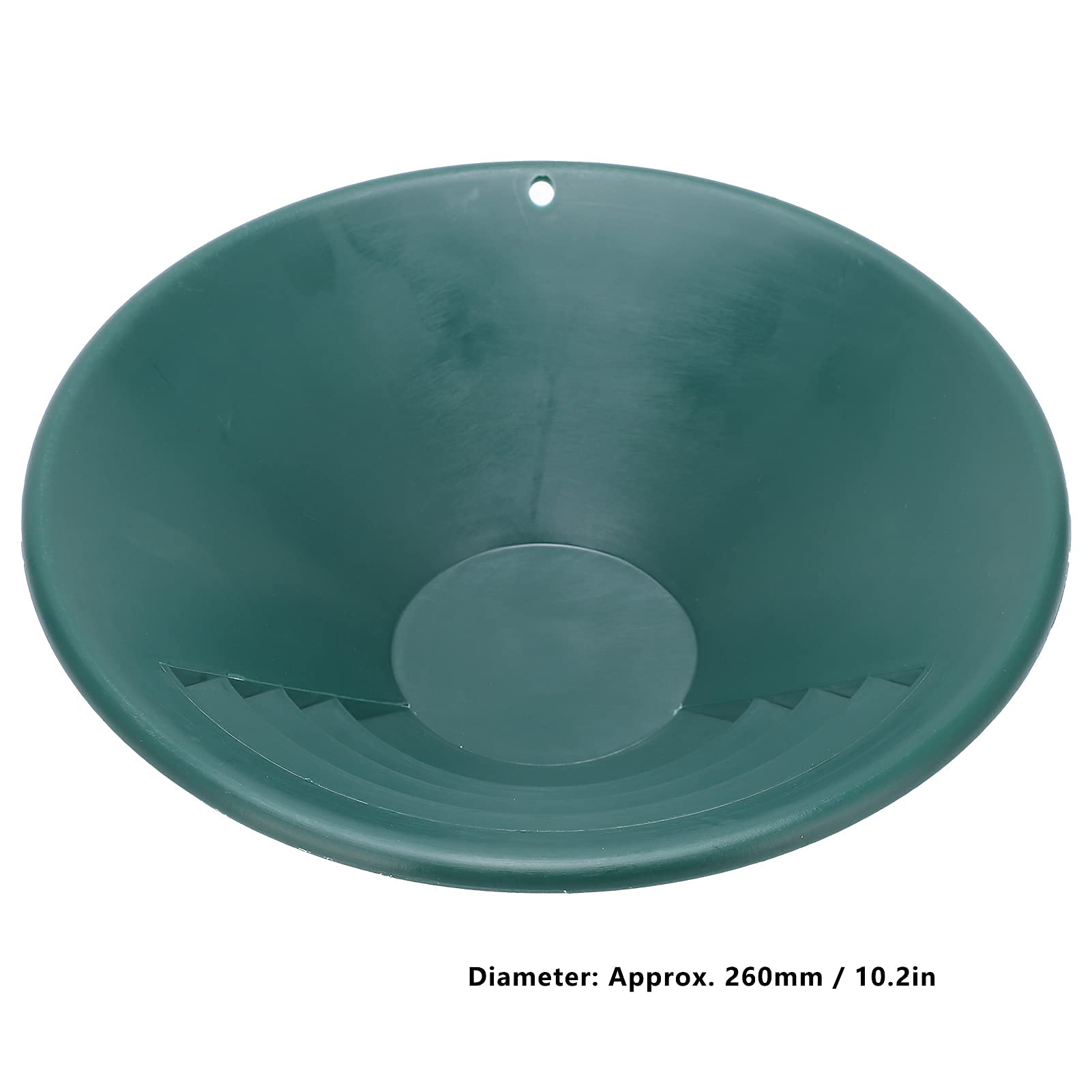 Walfront Sartén de Oro de plástico Verde de 260 mm Kit de Lavado de Oro Manual Sartén de Lavado de Oro Sartenes de Oro para minería de Oro