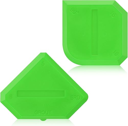 Miniatura 12 de Outus Juego de herramientas de calafateo de 2 piezas, herramienta de lechada de sellador de silicona para cocina, baño, sellado de piso (azul)