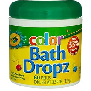 Crayola Color Bath Dropz 60 Tablets 3.59 Ounce Jar