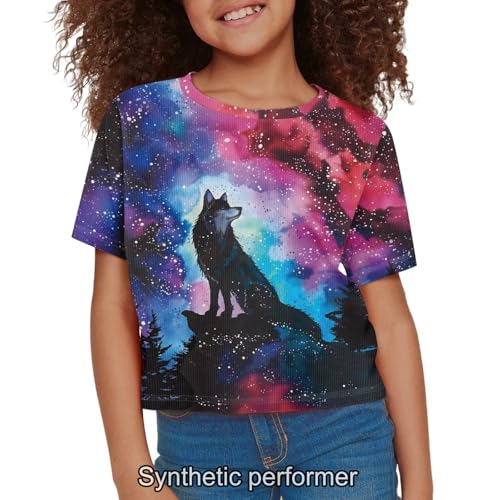 Image of 4th of July Shirt for Girls 7-8 Years US Flag Crop Tops Kids Outfit Independent Day Graphic Tee-