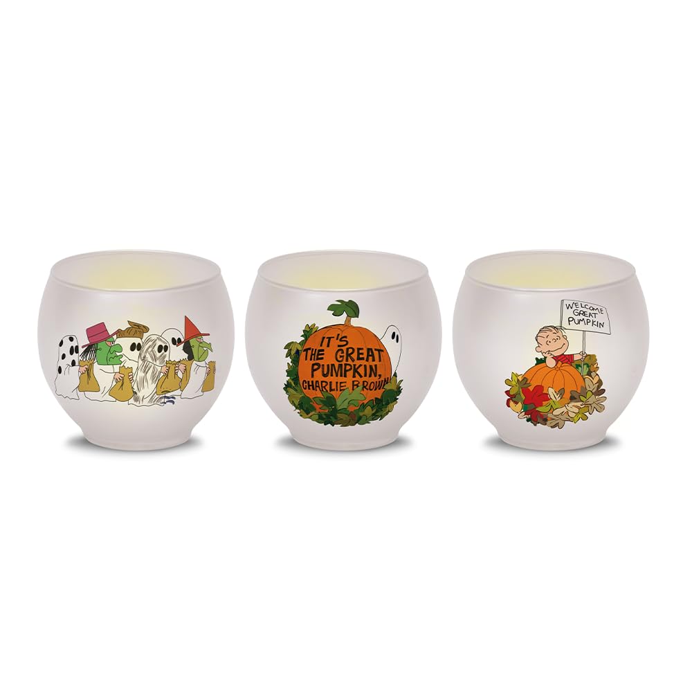Veilleuses LED Peanuts en verre, le cadeau d'Halloween idéal pour fans de Snoopy