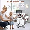 Junior Kids Drum Kit,Toddler Jazz Drum Toy 5 Drums & Cymbal Kit with Stool Mini Band Rock Set - Musical Instrument Toy Gift for 1 2 3 4 Years old Boys Girls #4