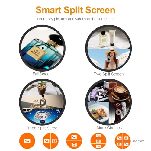 Image of 23.6 Inch Round Digital Signage, 600nits High Brightness LCD Monitor Advertising Display,Indoor Digtal Signage, CMS /U-Disk Plug&Play, Smart Split Screen, 24 /7 Operation, HDMI /USB /WiFi /Android System