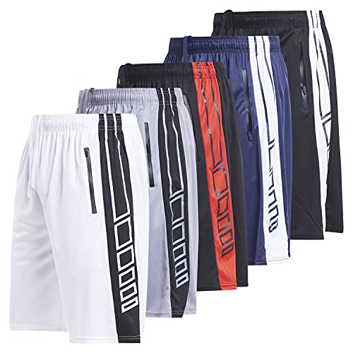 Southpole Men's Active Basketball Shorts in Mesh Fabric and Side