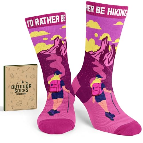 Hiking Socks - Perfect Outdoor Gifts for Outdoorsy Men and Women, Funny Christmas Socks...