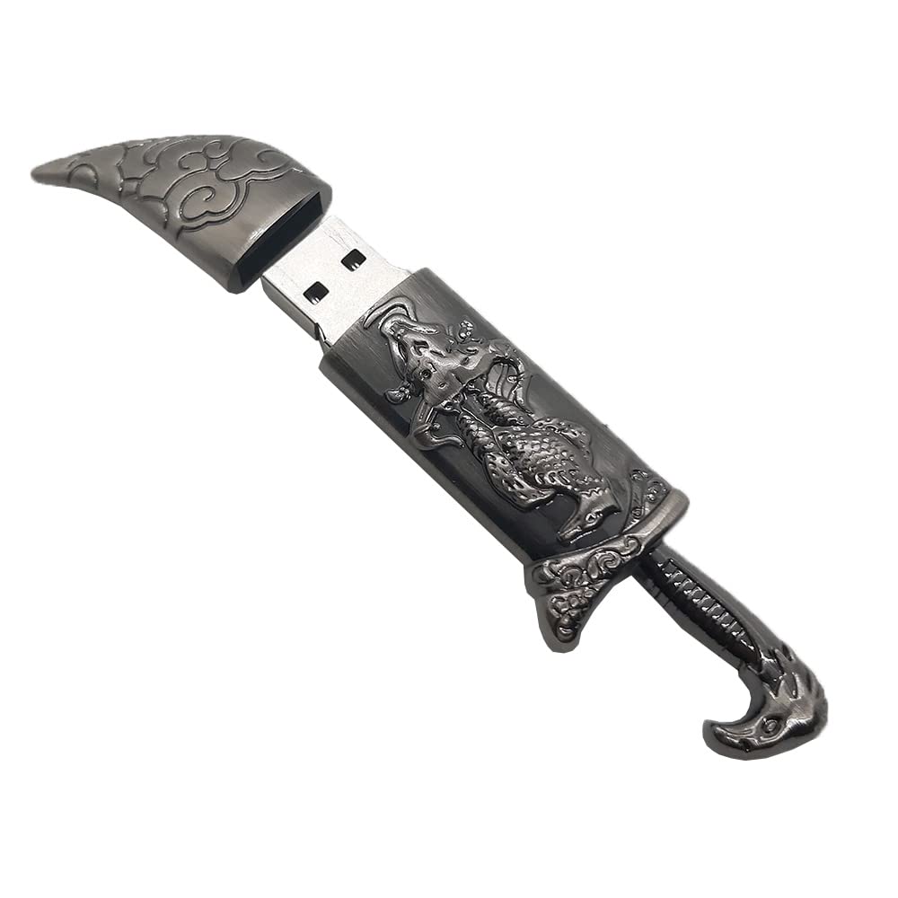 IMATECH USB Flash Drive Metal UAE Antique Sword Fancy Silver 64GB
