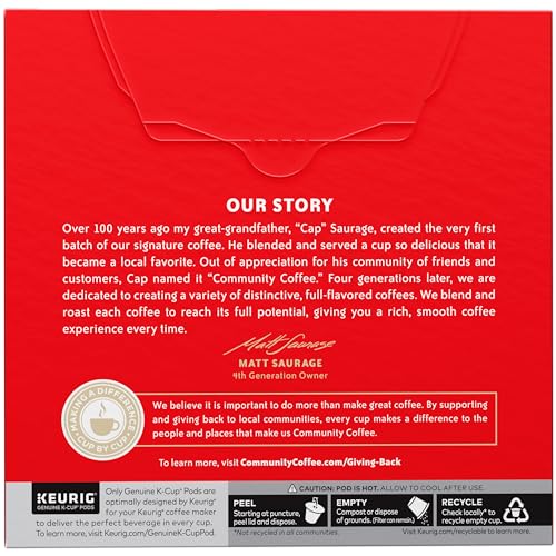 Image of Community Coffee Pecan Praline Medium Roast Single Serve Keurig K-Cup Pods 32 ct Box