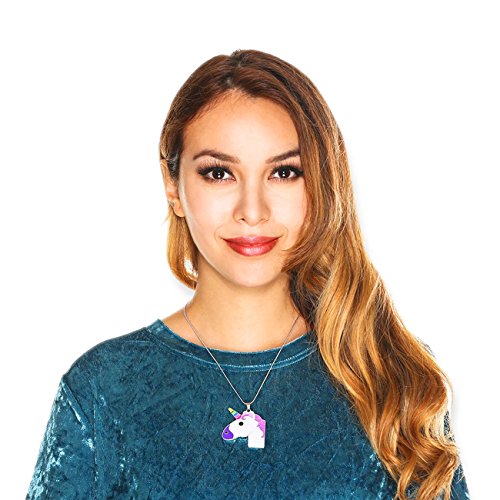 Dreshow 4 Pack Unicorn Gifts For Girls Drawstring Backpack/Makeup Bag/Necklace Unicorn Set #TOP4