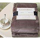 Caitlin White Throw Blanket for Couch/Sofa/Bed, Luxury Super Soft Microplush Velvet, 50"x60", Grey