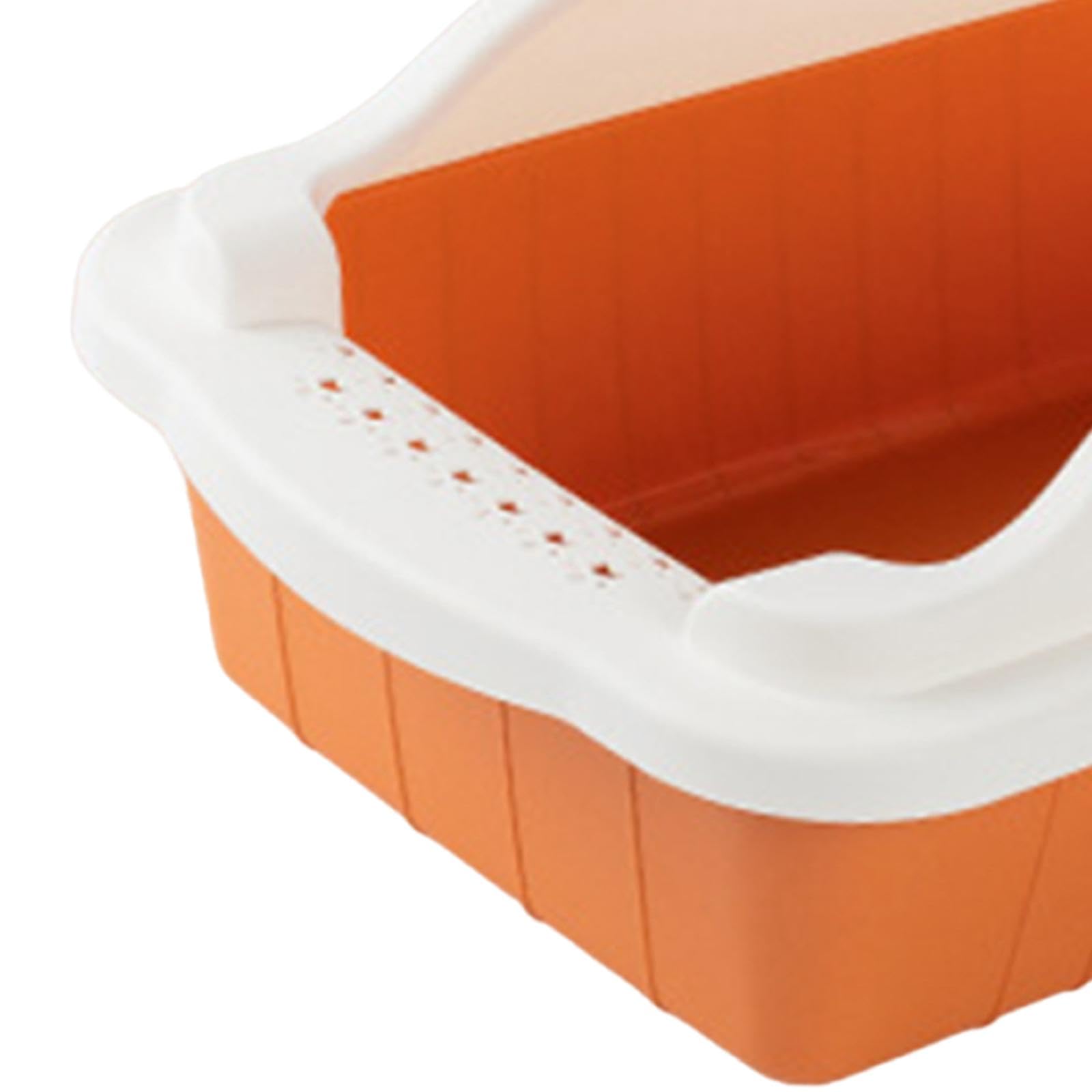 Bandeja para Gatos Recipiente de Arena Sanitario Paredes Pala Extraíble Estructura Abierta Material PP Apto para Conejos Hámsteres Interiores Ja
