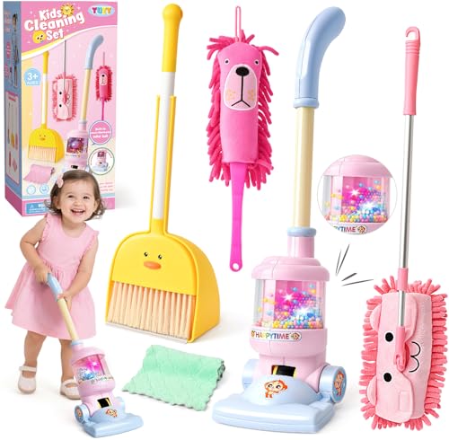 TUZT Animal Kids Cleaning Toy Set for Toddler, Realistic Vacuum