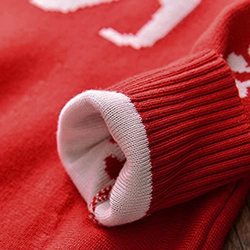 Girls Christmas Sweater Dress Kids Long Sleeve Knit Sweater Dress Reindeer Snowflake Knitted Dresses Fall4