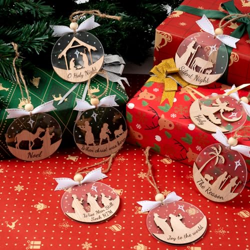 Winter Christmas Hanging Ornaments for Tree, Winter Wonderland Ornaments for Christmas Tree Gifts Winter Party Supplies - Image 6