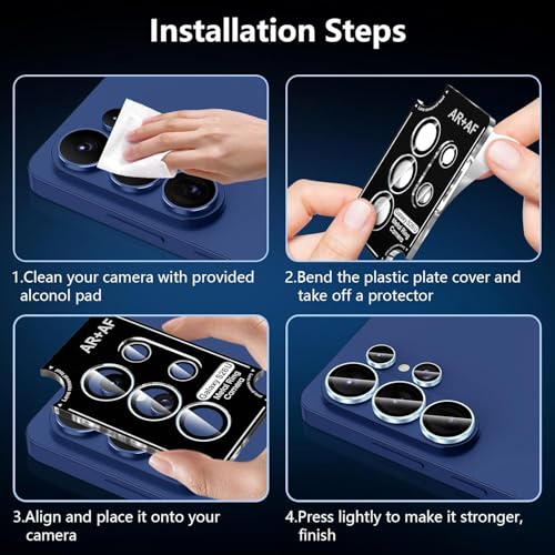 Image of JGD PRODUCTS Premium Camera Lens Protector Compatible For Samsung Galaxy S26 Ultra 5G (Blue) Camera Lens Protector - 9H Tempered Glass, Military-Grade Anti-Scratch, Case-Friendly, Easy Install Frame