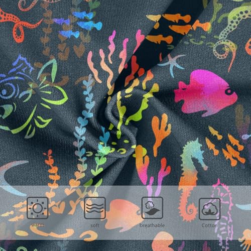 Little Girls' Soft Cotton Underwear Kids Breathable Comfort Colorful Marine Animals Panties Briefs Toddler3