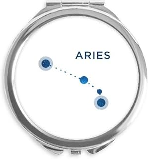 Aries Constellation Sign Zodiac Hand Compact Mirror Round Portable Pocket Glass