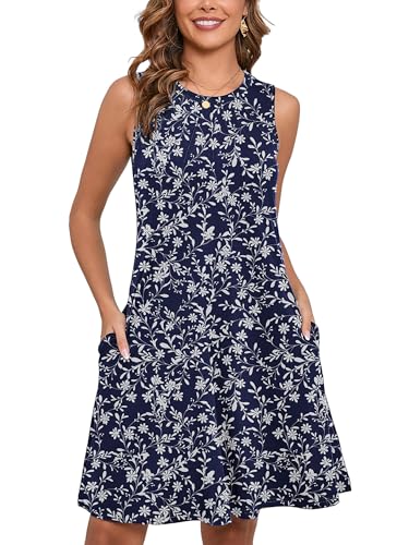 Image of Heymoments Women Sleeveless Summer Beach Dresses with Pockets