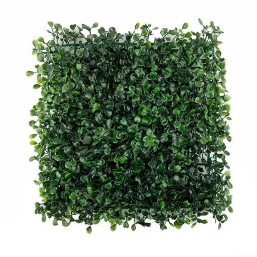 Artificial Grass Mat Greenery Panels,25x25cm Fence Privacy Screen Outdoor Indoor Synthetic Lawn for Garden Wall Patio Balcony Backdrop Decor