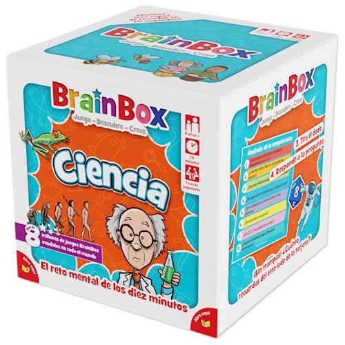 Beezerwizzer Studio | BrainBox Ciencia | Juego de Cartas de Memoria y Observación para Familias y Niños | Educativo | A Partir de 8 Años | A Partir de 1 Jugador | 10 Minutos por Partida | Español
