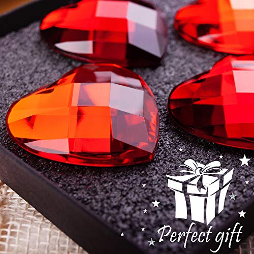 Set de 7 Imánes Decorativos en Forma de Corazón Rojo miniatura 7