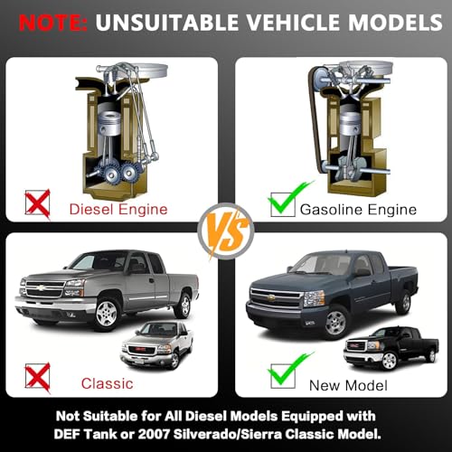 Estribos laterales de aluminio negro para Chevy Silverado 2007-2019 miniatura 3