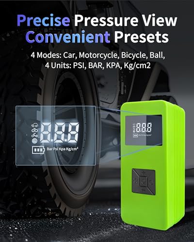 Image of Portable Car Battery Jump Starter with Air Compressor, 8000A Peak 150PSI Jump Box for up to 6.0L Gas /3.0L Diesel, Power Bank with LED Light, Tire Inflator and Car Battery Charger
