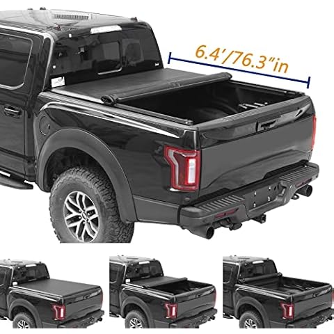 Lyon Cover 6'4" / 76.3" Soft Roll-up Truck Bed Cover Compatible with 2002-2018 Dodge Ram 1500; 2003-2024 2500 3500; 2019-2024 Classic Tonneau Cover Cover