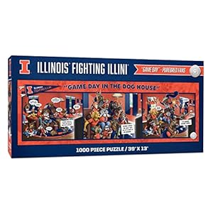 YouTheFan NCAA Illinois Fighting Illini Game Day in The Dog House 1000pc Puzzle