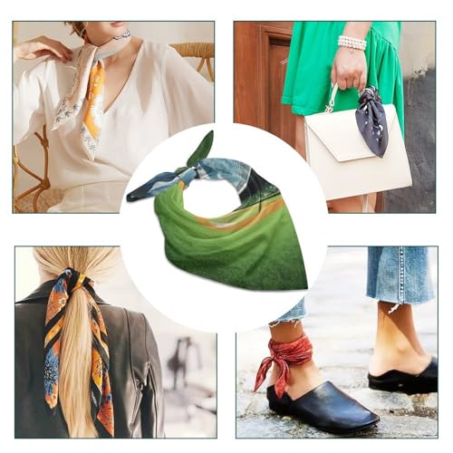 25" Square Head Scarf Baseball Field Lightweight Silk Scarf for Women Boho Neckerchief Soft Satin Bandanas Fashion Neck Scarves Silk Headwear for Bag Hair Scarves Gift4