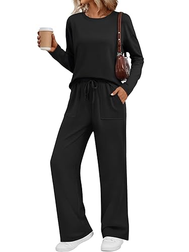 LILLUSORY Women's Sweatsuits 2 Piece Outfits Lounge Matching Sweat Sets