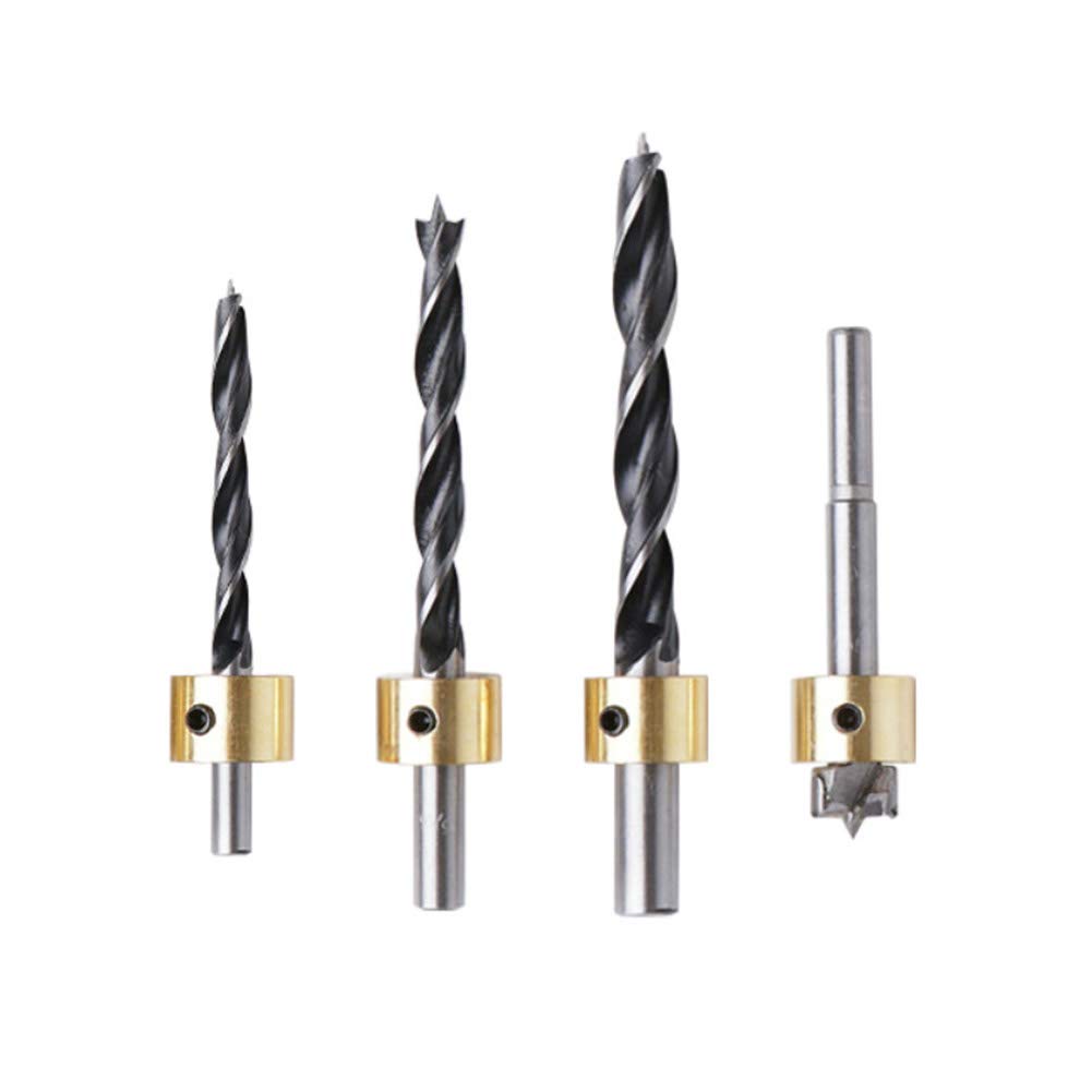 Gabarit de cheville bois, 6/8/10 / 15mm bois trou de forage foret pince à bois, 3 en 1 localisateur de guide de perçage réglable, pour meubles reliant les outils de menuiserie