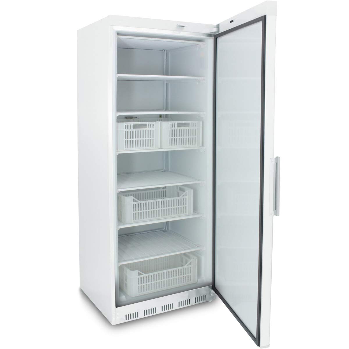 ZORRO Lagertiefkühlschrank ECO 600 Liter F - weiß Gastro Tiefkühlschrank mit Volltüre - R600A - Digitales Thermostat