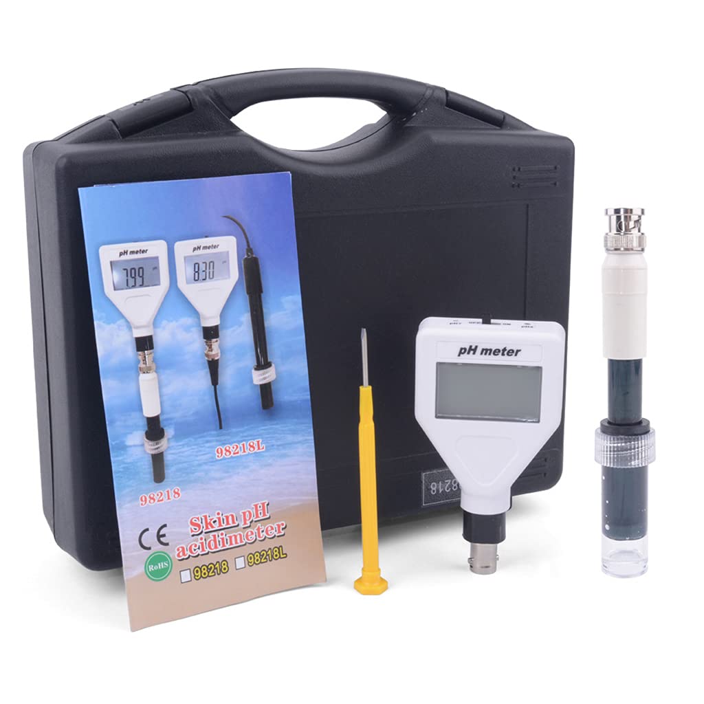 MONOJLY Medidor de Ph Medidor Multiusos Medidor de acidez Digital Probador Medidor de Suelo Probador con retroiluminación Blanca para Queso Carne Tierra Piel