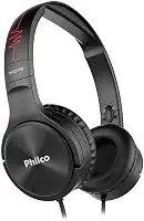 Fone de ouvido, PFO02P com Cabo Flat emborrachado, Concha almofadada, Preto, Philco