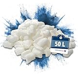 Verpackungschips 50 Liter | BIO Füllmaterial aus Pflanzenstärke | Polsterchips 100% biologisch abbaubar | wasserlösliche Füllchips