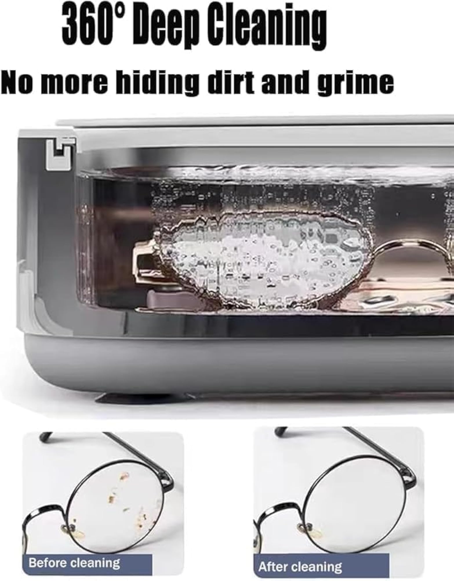 Premium Ultrasonic Cleaner Machine for Jewelry and Eyeglasses
