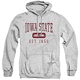 Iowa State University CyclonesOfficial Founded Date Unisex Adult Pull-Over Hoodie, Athletic Heather, Large