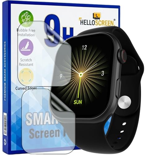 Image of 2-Pack | Screen Protector Guard for Fire Boltt Brillia | 2.02 inch | Smartwatch - Flexible & Ultrathin TPU Film, 9H Scratch Resistant, Bubble Free - Not Tempered Glass