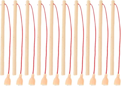10 Pcs Magnetic Fishing Poles for Kids, Wooden Fishing Rod Toy Set, Educational Fishing Game for Toddlers Ages 3-6, Montessori Learning Toy, Birthday Gifts